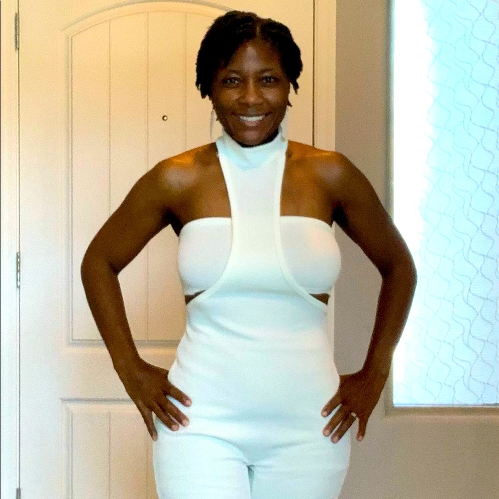 Blake Jumpsuit (Win Win), White, Medium